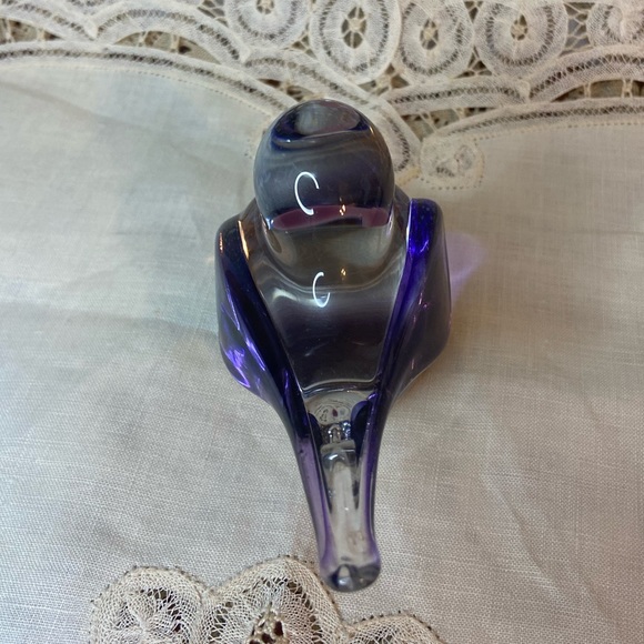 Zellique Studios Vintage 1986 Hand Blown Art Glass Love Bird - Picture 2 of 9